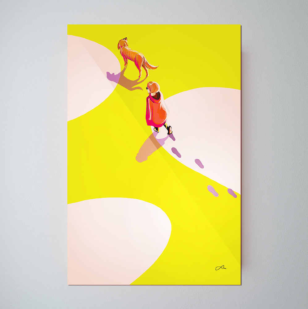 Acryl-Mini: Walk with the Dog