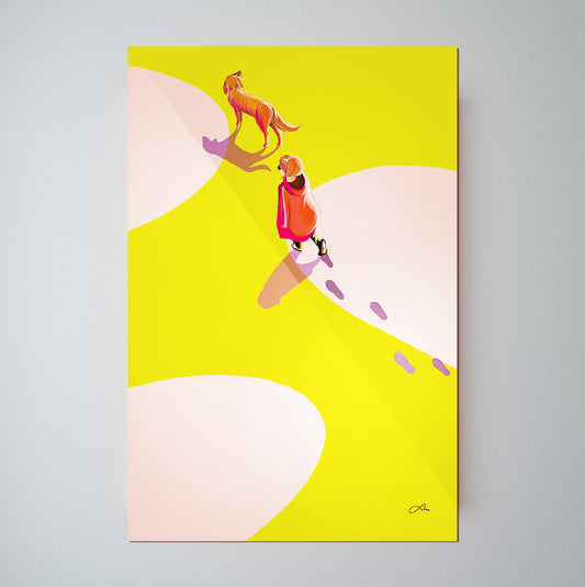 Acryl-Mini: Walk with the Dog
